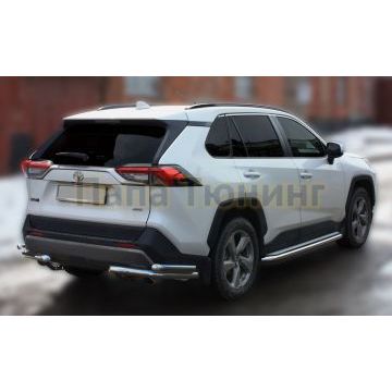 Защита задняя уголки двойные D 60,3/50,8 ALFeko для Toyota RAV4 2019-