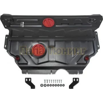 Защита картера + КПП АвтоБРОНЯ для Skoda Karoq, V - 1.4 (150л.с.) 2020-