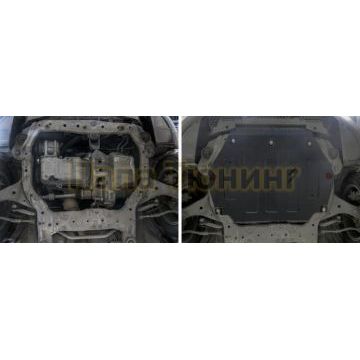 Защита картера + КПП АвтоБРОНЯ для Jac S3, V - 1.5 (113л.с.); АКПП, передний привод 2014-