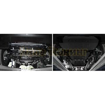 Комплект защит радиатор + картер + КПП + РК сталь 2 мм RIVAL для Mercedes-Benz G-class, V - 2.9 (249 л.с.); 4.0(421 л.с.); 4.0(585 л.с.); (4 части) 2018-