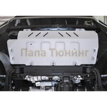 Защита радиатора алюминий 6 мм RIVAL для Mercedes-Benz G-class, V - 2.9 (249 л.с.); 4.0(421 л.с.); 4.0(585 л.с.); Серый 2018-