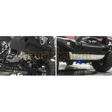 Защита рулевых тяг под штатный бампер алюминий 6 мм RIVAL для Jeep Wrangler JL, V - 2.0T; 3.6; 2.2D 2018-