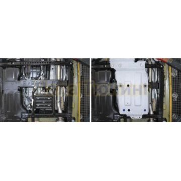 Защита КПП + РК алюминий 6 мм RIVAL для Jeep Wrangler JL, V - 2.0T; 3.6; 2.2D 2018-