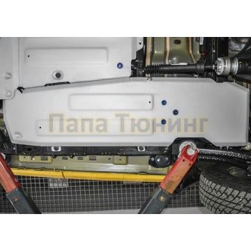 Защита топливного бака алюминий 6 мм RIVAL для Jeep Wrangler JL 2D, V - 2.0T; 3.6; 2.2D 2018-