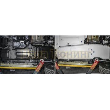 Защита топливного бака алюминий 6 мм RIVAL для Jeep Wrangler JL 2D, V - 2.0T; 3.6; 2.2D 2018-