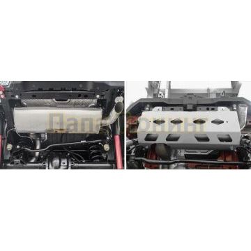 Защита глушителя алюминий 6 мм RIVAL для Jeep Wrangler JL, V - 2.0T, 3.6 2018-