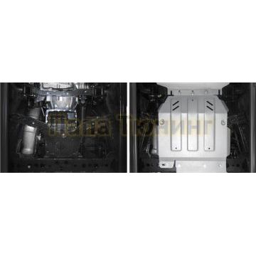 Защита КПП алюминий 6 мм RIVAL для Mercedes-Benz X-Class, V - 2.3TD; 3.0D; полный привод 2018-