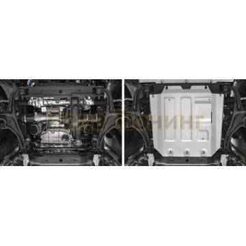 Защита картера алюминий 6 мм RIVAL для Mercedes-Benz G-class, V - 2.9 (249 л.с.); 4.0(421 л.с.); 4.0(585 л.с.); Серый 2018-