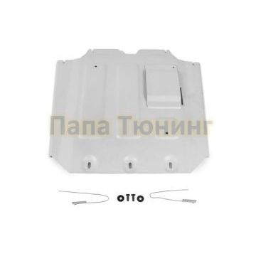 Защита картера алюминий 6 мм RIVAL для Mercedes-Benz G-class, V - 2.9 (249 л.с.); 4.0(421 л.с.); 4.0(585 л.с.); Серый 2018-