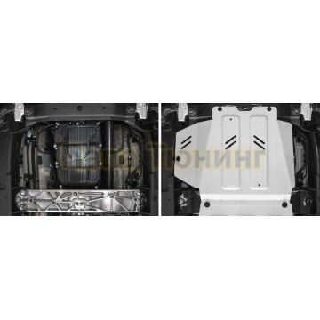 Защита КПП алюминий 6 мм RIVAL для Mercedes-Benz G-class, V - 2.9 (249 л.с.); 4.0(421 л.с.); 4.0(585 л.с.); Серый 2018-