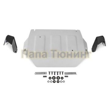 Защита РК алюминий 6 мм RIVAL для Mercedes-Benz G-class, V - 2.9 (249 л.с.); 4.0(421 л.с.); 4.0(585 л.с.); Серый 2018-