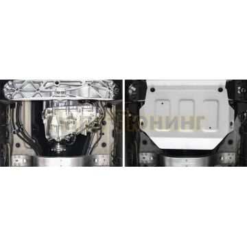 Защита РК алюминий 6 мм RIVAL для Mercedes-Benz G-class, V - 2.9 (249 л.с.); 4.0(421 л.с.); 4.0(585 л.с.); Серый 2018-