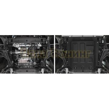 Защита картера алюминий 6 мм RIVAL для Mercedes-Benz G-class, V - 2.9 (249 л.с.); 4.0(421 л.с.); 4.0(585 л.с.); Черный 2018-