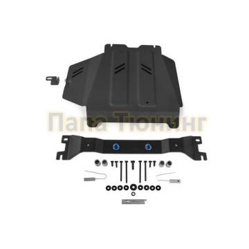 Защита КПП алюминий 6 мм RIVAL для Mercedes-Benz G-class, V - 2.9 (249 л.с.); 4.0(421 л.с.); 4.0(585 л.с.); Черный 2018-