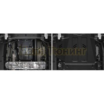 Защита КПП алюминий 6 мм RIVAL для Mercedes-Benz G-class, V - 2.9 (249 л.с.); 4.0(421 л.с.); 4.0(585 л.с.); Черный 2018-