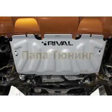 Защита радиатора алюминий 6 мм RIVAL для Nissan Navara, V - 2.5d; 3.0d 2005-2015 /Nissan Pathfinder, V - 2.5d; 3.0d; 4.0 2005-2015/Mercedes-Benz X-Class, V - 2.3TD; 3.0D; полный привод 2018-