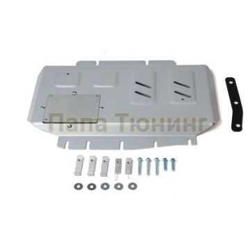 Защита картера алюминий 6 мм RIVAL для Nissan Navara, V - 2.5d; 3.0d 2005-2015 /Nissan Pathfinder, V - 2.5d; 3.0d; 4.0 2005-2015/Mercedes-Benz X-Class, V - 2.3TD; 3.0D; полный привод 2018-