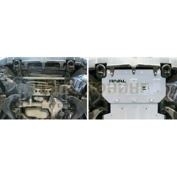 Защита радиатора алюминий 6 мм RIVAL для Toyota Tundra, V - 5.7 2007-2018