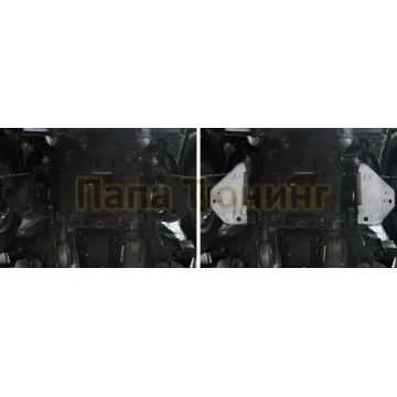 Защита передних рычагов алюминий 6 мм RIVAL для Toyota Hilux, V - 2.4d; 2.8d; полный привод 2015-2020/Toyota Hilux, V - 2.8d; полный привод; только с 2333.5710.1.6/333.9502.1 2020-