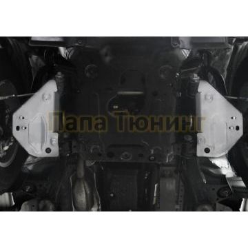 Защита передних рычагов алюминий 6 мм RIVAL для Toyota Hilux, V - 2.4d; 2.8d; полный привод 2015-2020/Toyota Hilux, V - 2.8d; полный привод; только с 2333.5710.1.6/333.9502.1 2020-