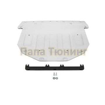 Защита картера + КПП алюминий 4 мм RIVAL для Land Rover Range Rover Evoque, V-2.0TD (150 л.с.); 2.0 (200 л.с.); 2.0TD (180 л.с.); Серый 2019-