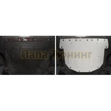 Защита картера + КПП алюминий 4 мм RIVAL для Land Rover Range Rover Evoque, V-2.0TD (150 л.с.); 2.0 (200 л.с.); 2.0TD (180 л.с.); Серый 2019-