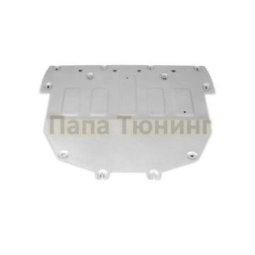 Защита картера + КПП алюминий 4 мм RIVAL для Land Rover Discovery Sport, V-2.0 (200 л.с.); 2.0(249 л.с.); 2.0d(150 л.с.); 2.0d(180 л.с.); Серый 2019-