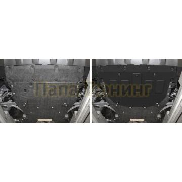 Защита картера + КПП алюминий 4 мм RIVAL для Land Rover Discovery Sport, V-2.0 (200 л.с.); 2.0(249 л.с.); 2.0d(150 л.с.); 2.0d(180 л.с.); Черный 2019-