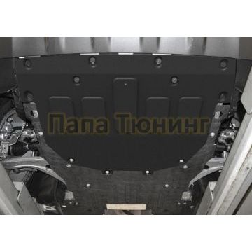 Защита картера + КПП алюминий 4 мм RIVAL для Land Rover Discovery Sport, V-2.0 (200 л.с.); 2.0(249 л.с.); 2.0d(150 л.с.); 2.0d(180 л.с.); Черный 2019-