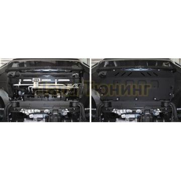 Защита радиатора алюминий 4 мм RIVAL для Mercedes-Benz G-class, V - 2.9 (249 л.с.); 4.0 (421 л.с.); 4.0 (585 л.с.); Черный 2018-