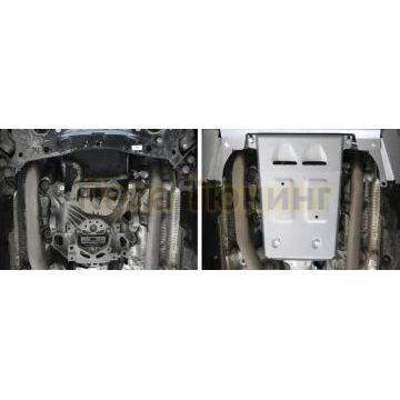 Защита КПП + РК алюминий 4 мм RIVAL для Audi A8, V - 3.0 (340 л.с.) 2017-