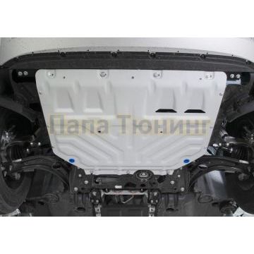 Защита картера + КПП алюминий 4 мм Rival для Audi Q3, V - 1.4; 2.0 2019-/Audi Q3 Sportback, V - 2.0; полный привод 2019-