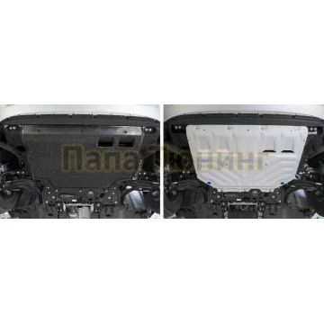 Защита картера + КПП алюминий 4 мм Rival для Audi Q3, V - 1.4; 2.0 2019-/Audi Q3 Sportback, V - 2.0; полный привод 2019-