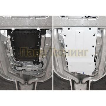 Защита КПП + РК алюминий 4 мм RIVAL для BMW X5, комплектации 50i 2018-