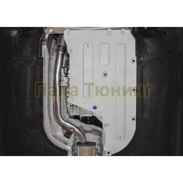 Защита КПП алюминий 4 мм RIVAL для BMW 3-series (G20), V - 2.0; 2.0d; задний привод 2019-