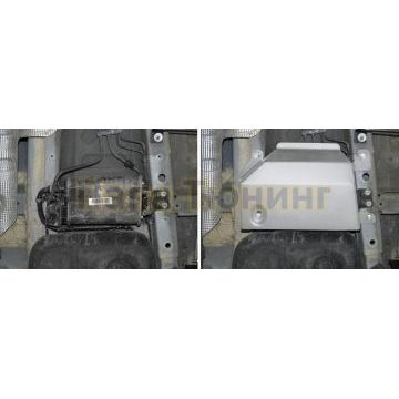 Защита адсорбера алюминий 4 мм RIVAL для Geely Atlas, V - 2.0; 2.4 2018-2024