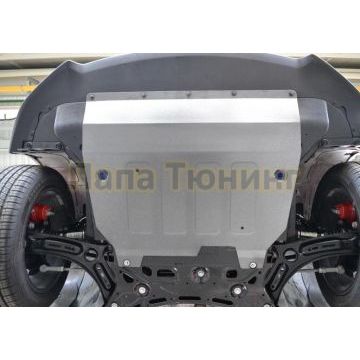 Защита картера + КПП алюминий 4 мм RIVAL для Geely Coolray, V - 1.5 2020-2024