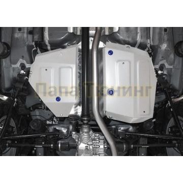 Защита топливного бака алюминий 4 мм RIVAL для Jeep Compass, V - 2.4 (150 л.с.); полный привод 2018-