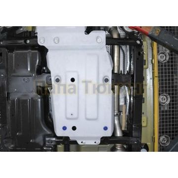 Защита КПП + РК алюминий 4 мм RIVAL для Jeep Wrangler JL, V - 2.0T; 3.6; 2.2D 2018-