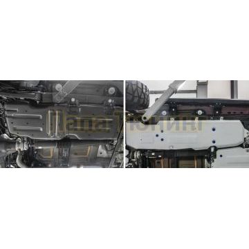 Защита топливного бака алюминий 4 мм RIVAL для Jeep Wrangler JL 4D, V - 2.0T; 3.6; 2.2D 2018-