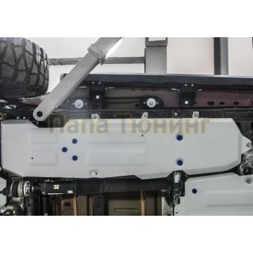 Защита топливного бака алюминий 4 мм RIVAL для Jeep Wrangler JL 4D, V - 2.0T; 3.6; 2.2D 2018-