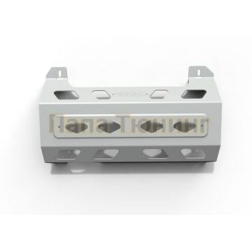 Защита глушителя алюминий 4 мм RIVAL для Jeep Wrangler JL, V - 2.0T, 3.6 2018-