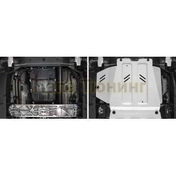 Защита КПП алюминий 4 мм RIVAL для Mercedes-Benz G-class, V - 2.9 (249 л.с.); 4.0 (421 л.с.); 4.0 (585 л.с.); Серый 2018-