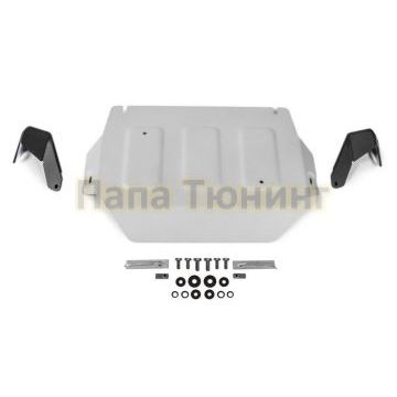 Защита РК алюминий 4 мм RIVAL для Mercedes-Benz G-class, V - 2.9 (249 л.с.); 4.0 (421 л.с.); 4.0 (585 л.с.); Серый 2018-