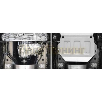 Защита РК алюминий 4 мм RIVAL для Mercedes-Benz G-class, V - 2.9 (249 л.с.); 4.0 (421 л.с.); 4.0 (585 л.с.); Серый 2018-