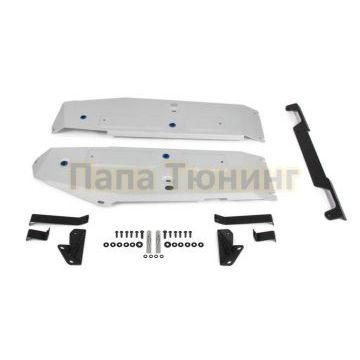 Защита топливного бака алюминий 4 мм RIVAL для Mercedes-Benz G-class, V - 2.9 (249 л.с.); 4.0 (421 л.с.); 4.0 (585 л.с.); Серый 2018-