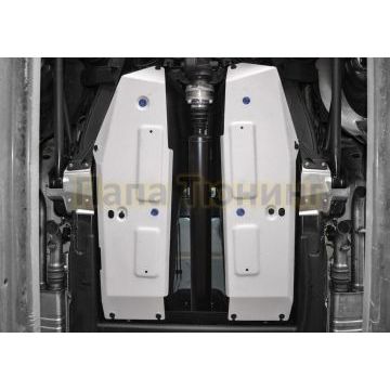 Защита топливного бака алюминий 4 мм RIVAL для Mercedes-Benz G-class, V - 2.9 (249 л.с.); 4.0 (421 л.с.); 4.0 (585 л.с.); Серый 2018-