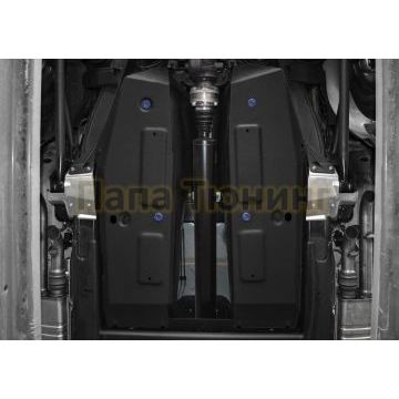 Защита топливного бака алюминий 4 мм RIVAL для Mercedes-Benz G-class, V - 2.9 (249 л.с.); 4.0 (421 л.с.); 4.0 (585 л.с.); Черный 2018-