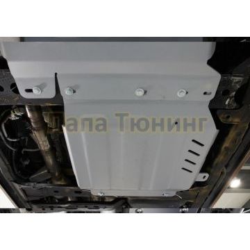 Защита РК алюминий 4 мм RIVAL для Mercedes-Benz X-Class, V - 3.0D; полный привод 2018-/Nissan Navara, V - 2.5d; 3.0d 2005-2015 /Nissan Pathfinder, V - 2.5d; 3.0d; 4.0 2005-2015