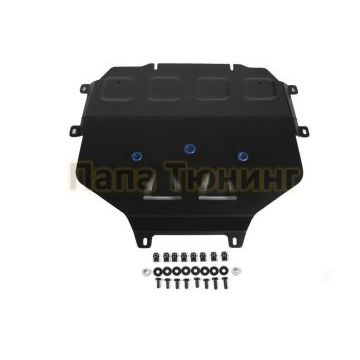 Защита КПП алюминий 4 мм RIVAL для Porsche Cayenne, V - 2.9T (440 л.с.); 3.0 (340 л.с.); 4.0T (550 л.с.); устанавливается совместно с 333.4615.1; Черный 2018-